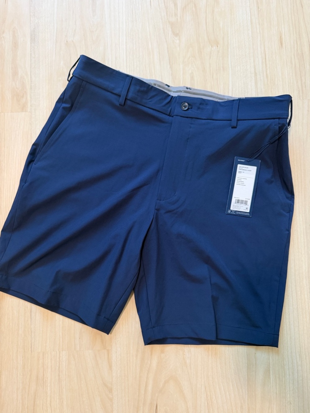 Walter Hagen Navy Flat-Front Performance Shorts